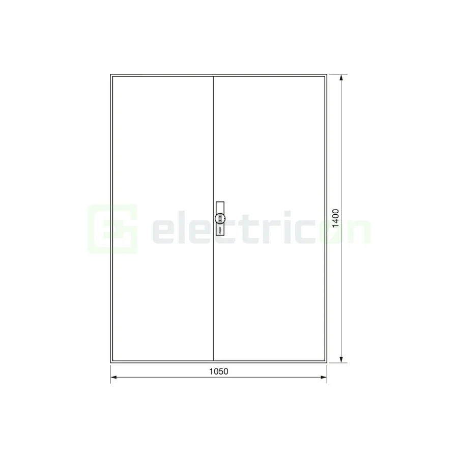 Dulap contor, 1450x1050x205 mm, IP44/54, 432 unități spațiale, Hager, universZ, ZB54S- Electricon.ro