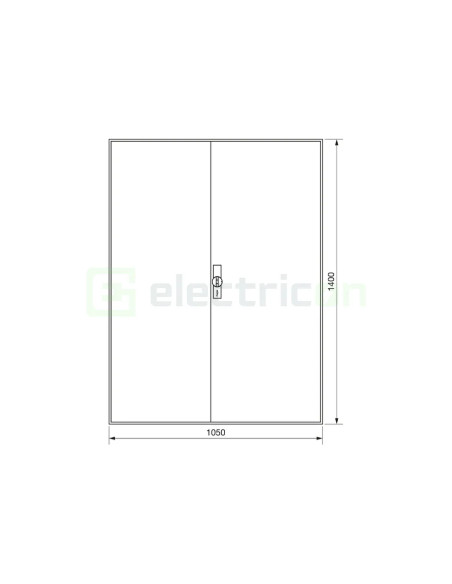 Dulap contor, 1450x1050x205 mm, IP44/54, 432 unități spațiale, Hager, universZ, ZB54S- Electricon.ro
