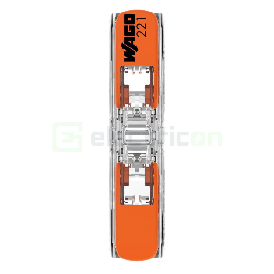 Conector Wago 4 mm² Clemă prelungire , cu clapetă în linie, 0.2 - 4 mm², Wago, 221-2411 – montaj rapid și sigur în aplicații ele