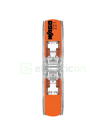 Conector Wago 4 mm² Clemă prelungire , cu clapetă în linie, 0.2 - 4 mm², Wago, 221-2411 – montaj rapid și sigur în aplicații ele