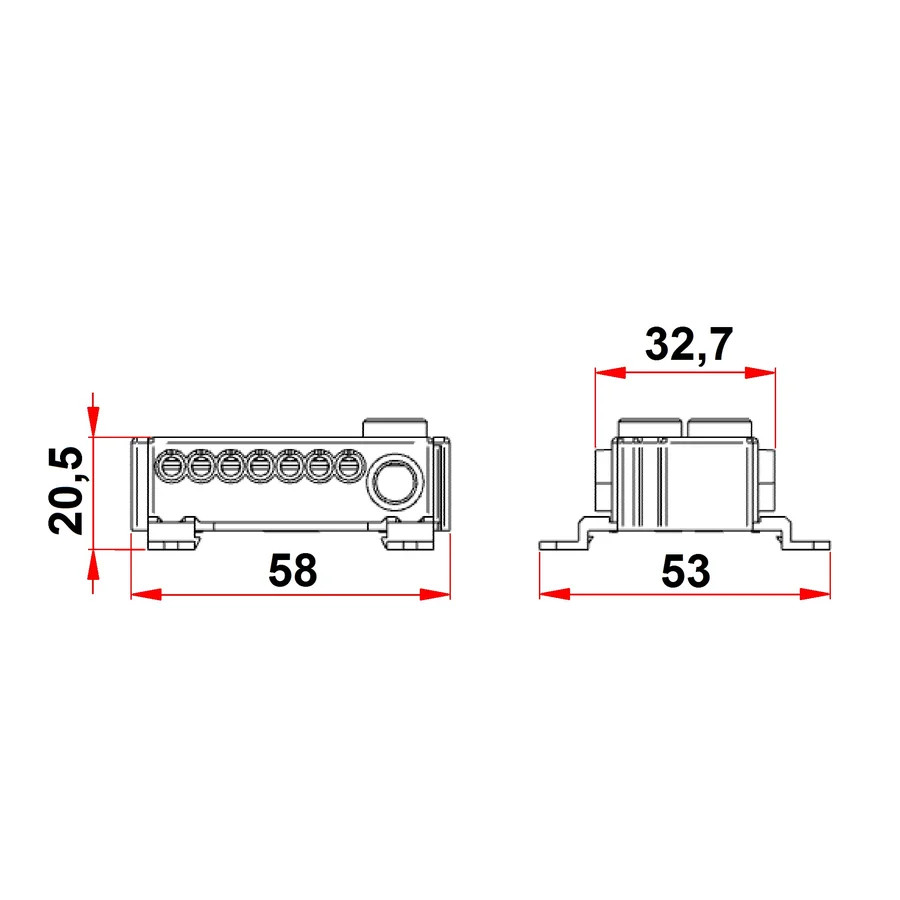 Clemă de derivație 25 mm² Clema cu conexiune rapida, 1x25 mm², 7x6 mm², albastru/verde, Schrack, IK021080 – montaj rapid și sigu