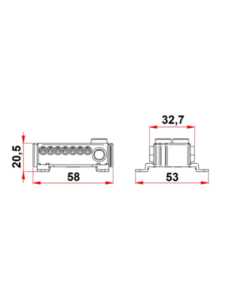 Clemă de derivație 25 mm² Clema cu conexiune rapida, 1x25 mm², 7x6 mm², albastru/verde, Schrack, IK021080 – montaj rapid și sigu