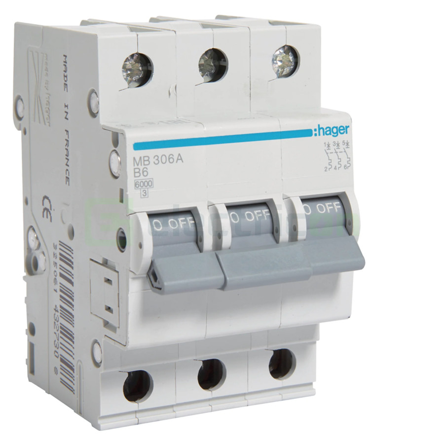 Disjunctor MCB B6A Hager - MB306A