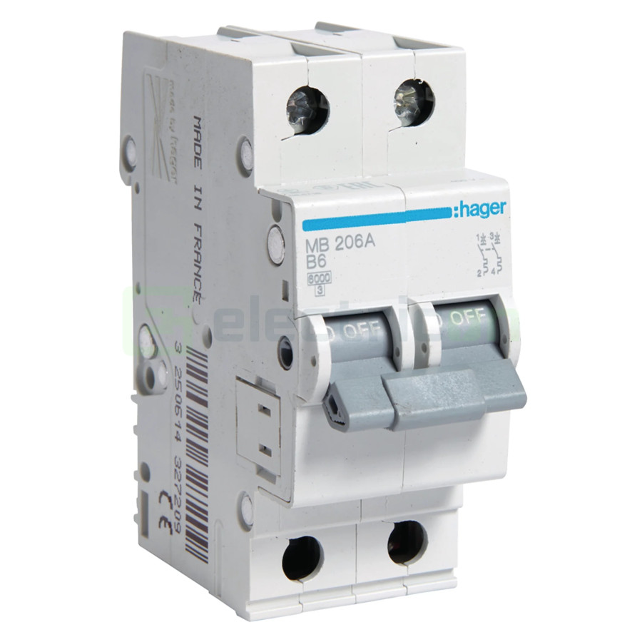 Siguranta MCB B6A Hager - MB206A