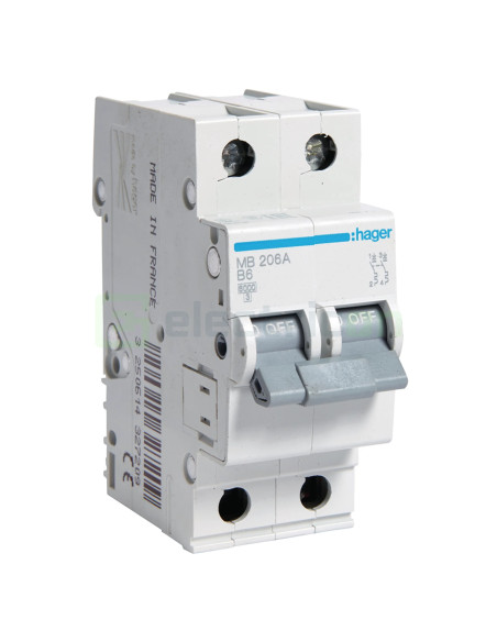 Siguranta MCB B6A Hager - MB206A