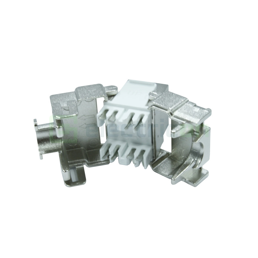 Modul RJ45 ecranat, 10Gbps, CAT6, Schrack, TOOLLESS Line, HSEMRJ6GWS - Electricon.ro