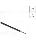 Conductor electric lițat cupru H07V-K - MYF 1x4 mm² - negru 