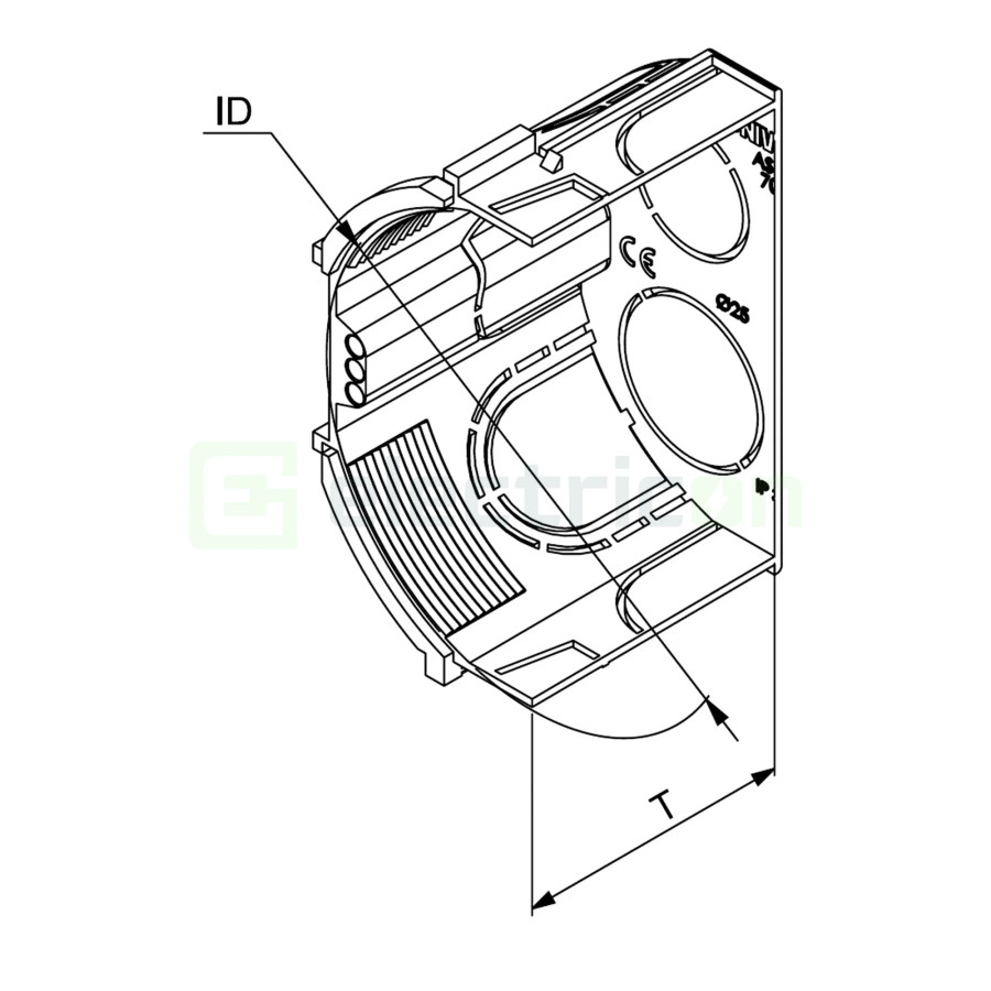 Doza aparataj Ø 75 mm, adâncime de 65 mm, Incastrata, Dietzel Univolt, ASDT70