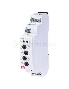 Releu - Comutator crepuscular și automat scară - 230VAC reglabil 0-10min 1ND 2A DIM-2 - ETI - 002470009
