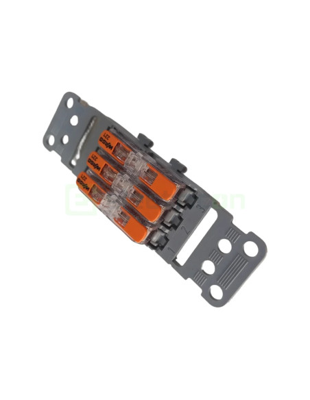 Clemă de derivație Pachet suport cu 3 cleme 221-2411 – montaj rapid și sigur în aplicații electrice diverse