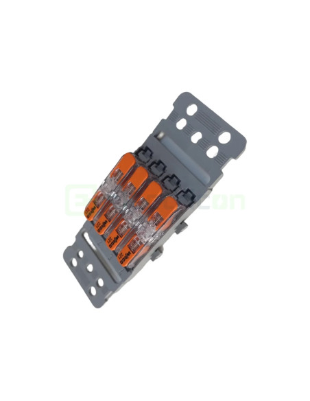 Clemă de derivație Pachet suport cu 4 cleme 221-2411 – montaj rapid și sigur în aplicații electrice diverse