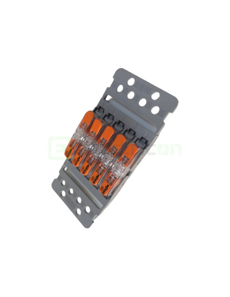 Clemă de derivație Pachet suport cu 5 cleme 221-2411 – montaj rapid și sigur în aplicații electrice diverse