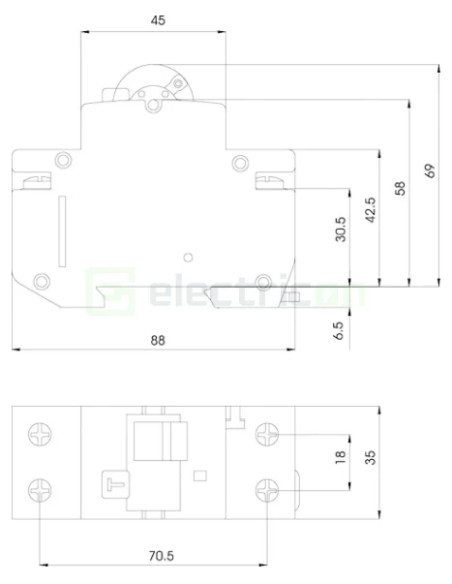 Disjunctor RCBO 13A 10mA ETI