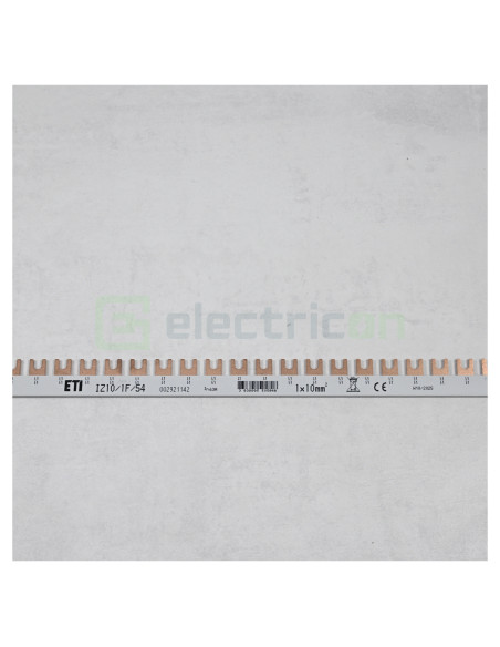 Bareta alimentare (busbar),1P, tip furca, 54 module, 63A, ETI,