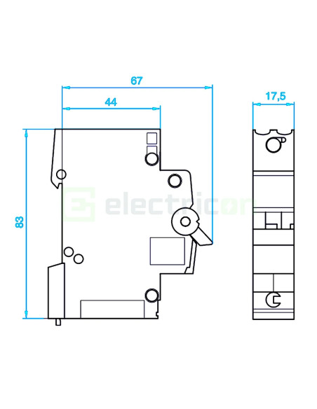 MCB - Siguranță automată - disjunctor - curba B 25A 6kA 1P 1M Hager MB125A