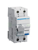 RCBO - Siguranță automată - Disjunctor cu protecție diferențială - tip A curba B 10A 10mA 6kA 1P+N 2M QC Hager ACS910D