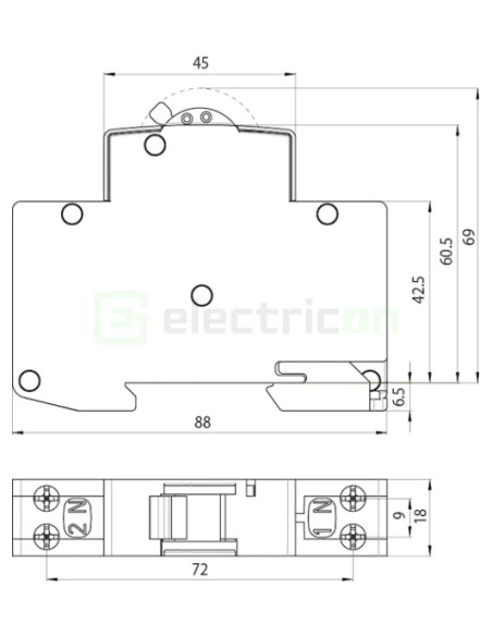 Siguranta automata MCB C6A ETI 1P