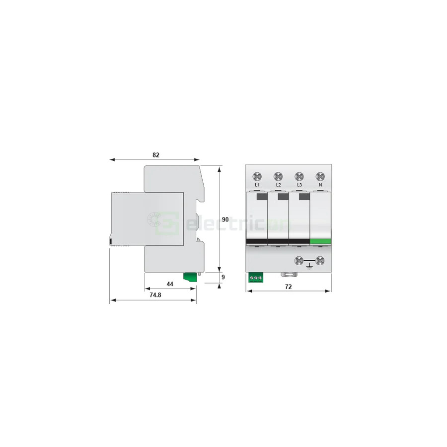 Descarcator supratensiune 3P T12 Debrosabil ETI - Electricon.ro