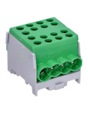 Clemă de derivație Cu-Cu 1P 8 conexiuni (2x35mm² + 6x25mm²) KH, verde - Hager KH35E8