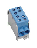 Clemă de derivație Cu-Cu 1P 4 conexiuni (2x35mm² + 2x25mm²) albastru - Hager KH35N