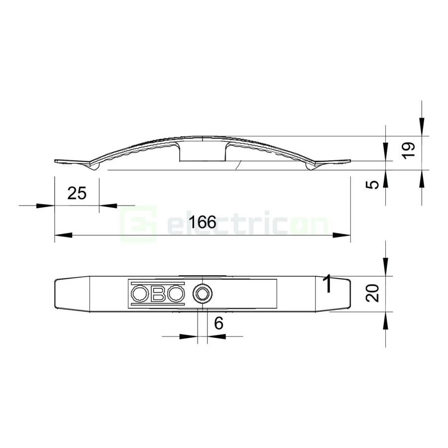 Clemă fixare cabluri - tip fluture - capacitate 10 conductori, poliamidă fără halogeni - OBO Bettermann 2205041