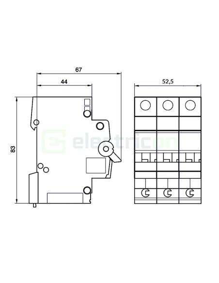Disjunctor MCB N/AA Hager 3P