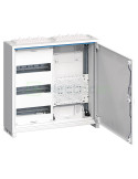 Tablou combo metalic - Hibrid - 72M (36M sigurante electrice + 36M multimedia) aparent Univers Hager FWB32K1