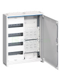 Tablou combo metalic - Hibrid - 96M (48M sigurante electrice + 48M multimedia) aparent Univers Hager FWB42K1