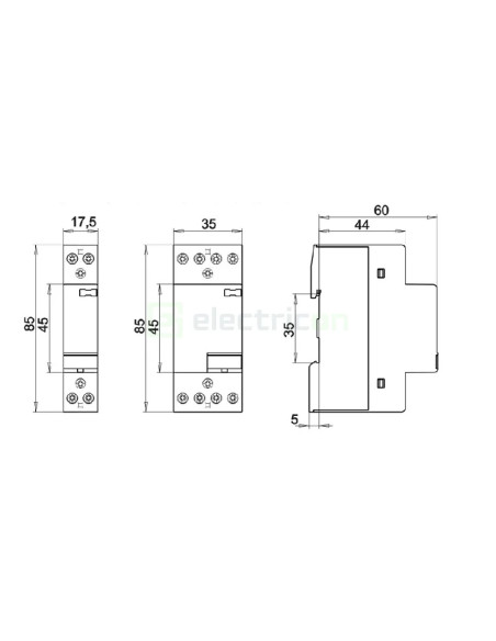 ETI Contactor modular 1M 32A releu de înaltă performanță
