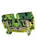 Clema șir de împământare 2 conexiuni max. 6 mm² verde-galben HTE 6 - Schrack IK222006