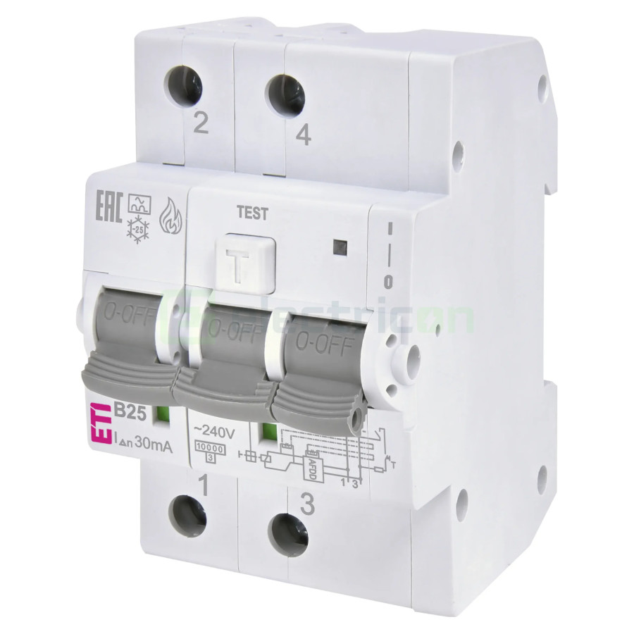 Siguranta RCBO 25A/30mA ETI - 002173816