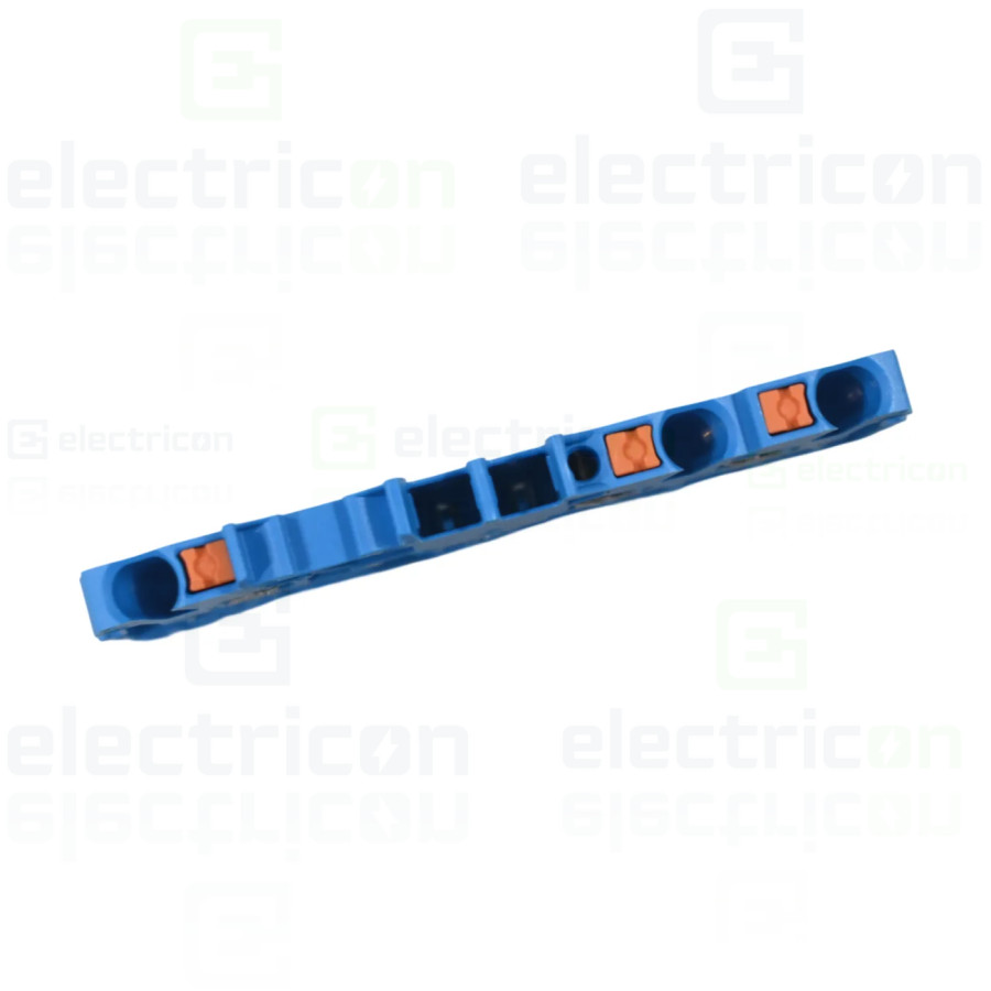 Conector Wago 5 mm² Clema șir, de trecere, 3 conexiuni, 1,5 mm²,albastru, TopJobs PushIn, Wago, 2201-1304 – montaj rapid și sigu