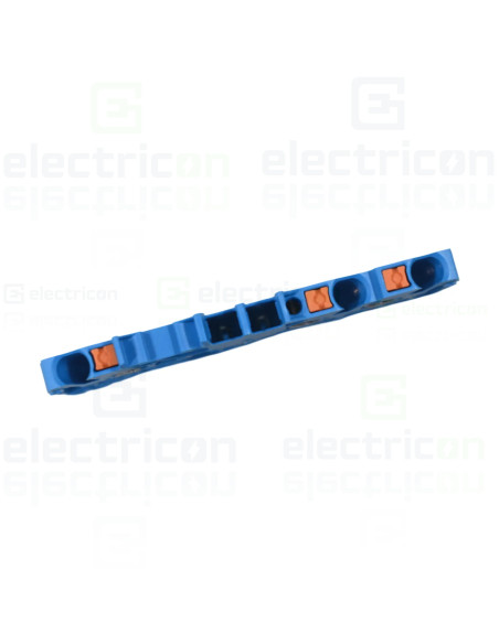 Conector Wago 5 mm² Clema șir, de trecere, 3 conexiuni, 1,5 mm²,albastru, TopJobs PushIn, Wago, 2201-1304 – montaj rapid și sigu