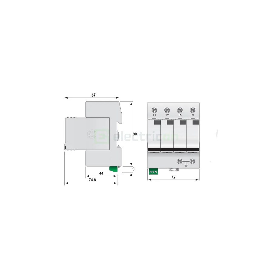 Descarcator supratensiune 3P T12 Debrosabil ETI - Electricon.ro