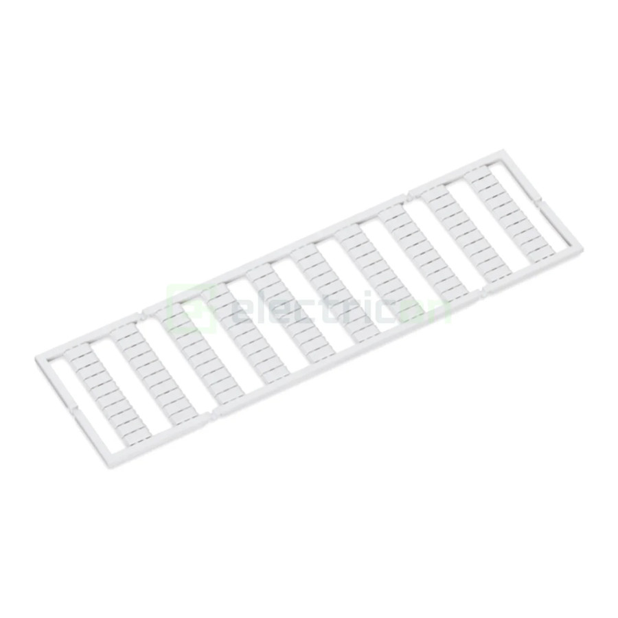 Etichete - 10 buc x 10 randuri - compatbila cu cleme sir TopJob S de 2.5/4 mm² sub forma de card alb - Wago 793-5501
