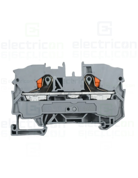 Conector Wago 10 mm² Clema șir, de trecere, 2 conexiuni, 10 mm²,gri, CAGE CLAMP, Wago, 2210-1201 – montaj rapid și sigur în apli
