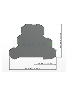 Element terminal - capac - pentru clemele șir 2002 (3 etaje) gri Wago 2002-3291 2