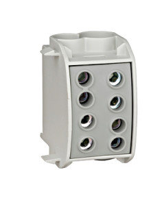 Clemă derivație Cu-Al - 4 conexiuni (1x70mm² + 1x50mm²/1x70mm² + 1x50mm²) gri IKA - Schrack IKA26310
