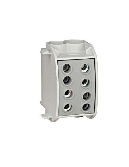 Clemă derivație Cu-Al - 4 conexiuni (1x70mm² + 1x50mm²/1x70mm² + 1x50mm²) gri IKA - Schrack IKA26310