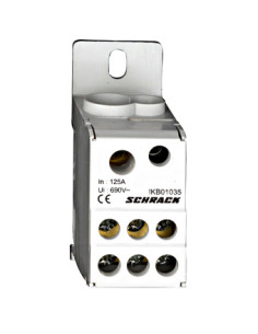 Clemă derivație Cu-Cu - 8 conexiuni (1x10-35mm² + 1x16mm² + 6x16mm²) IKB  - Schrack IKB01035