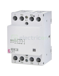 Contactor modular 4P 3-module 63A 2NO 2NC