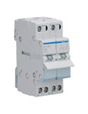 Inversor - Comutator rețea-generator - punct comun superior 3 poziții (1-0-2) 2P 2M 40A 230V Hager SFT240