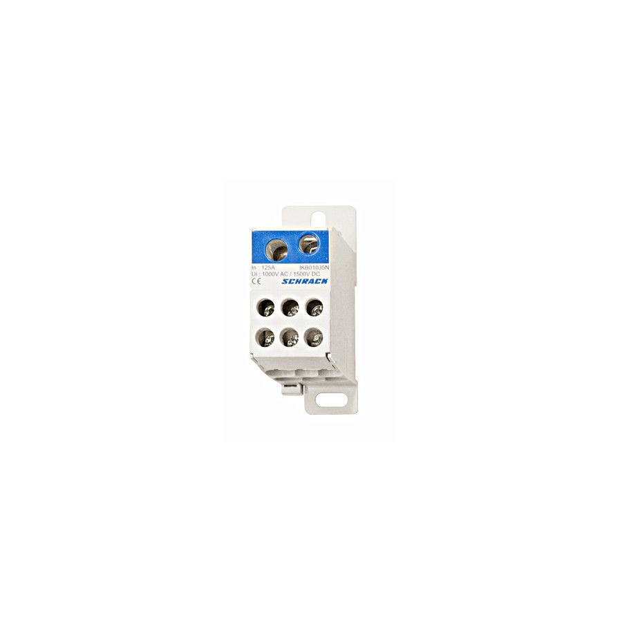 Clemă derivație Cu-Cu - 8 conexiuni (1x70mm² + 1x35mm² + 6x16mm²) albastru IKB - Schrack IKB01035N