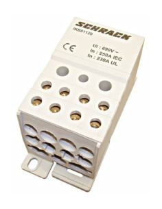 Clemă derivație Cu-Cu - 12 conexiuni (1x120mm² + 2x35mm² + 5x16mm² + 4x10mm²) IKB - Schrack IKB01120