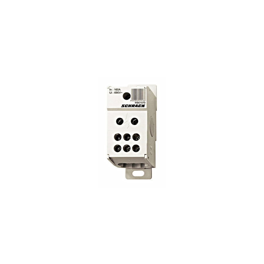 Clemă derivație Cu-Cu - 7 conexiuni (1x70mm² + 6x16mm²) IKB - Schrack - IKB01070