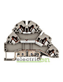 Clema șir 3 etaje 5 conexiuni max. 2.5 mm² gri YBK 2.5-2FT L/N/PE - Schrack IK690002