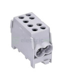 Clemă de derivație Cu-Cu 1P 4 conexiuni (2x35mm² + 2x25mm²) gri - Hager KH35L