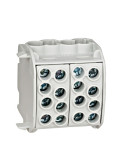 Clemă de derivație Cu-Al 4P 8 conexiuni (4x35mm² + 4x35mm²) izolată gri IKA - Schrack IKA26212