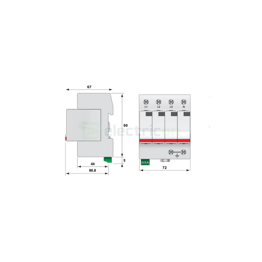Descarcator SPD 3P T2 ETI 002442956 - Electricon.ro