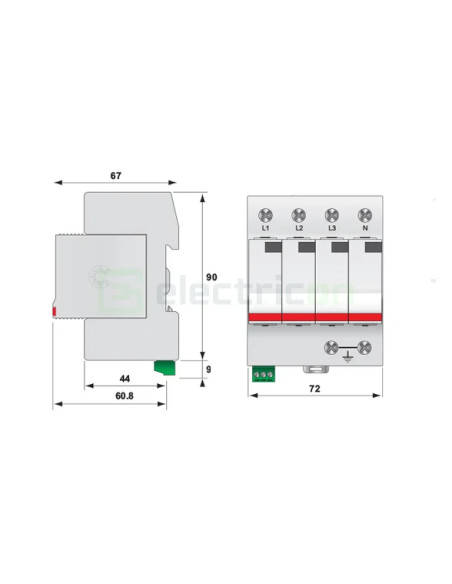Descarcator SPD 3P T2 ETI 002442956 - Electricon.ro